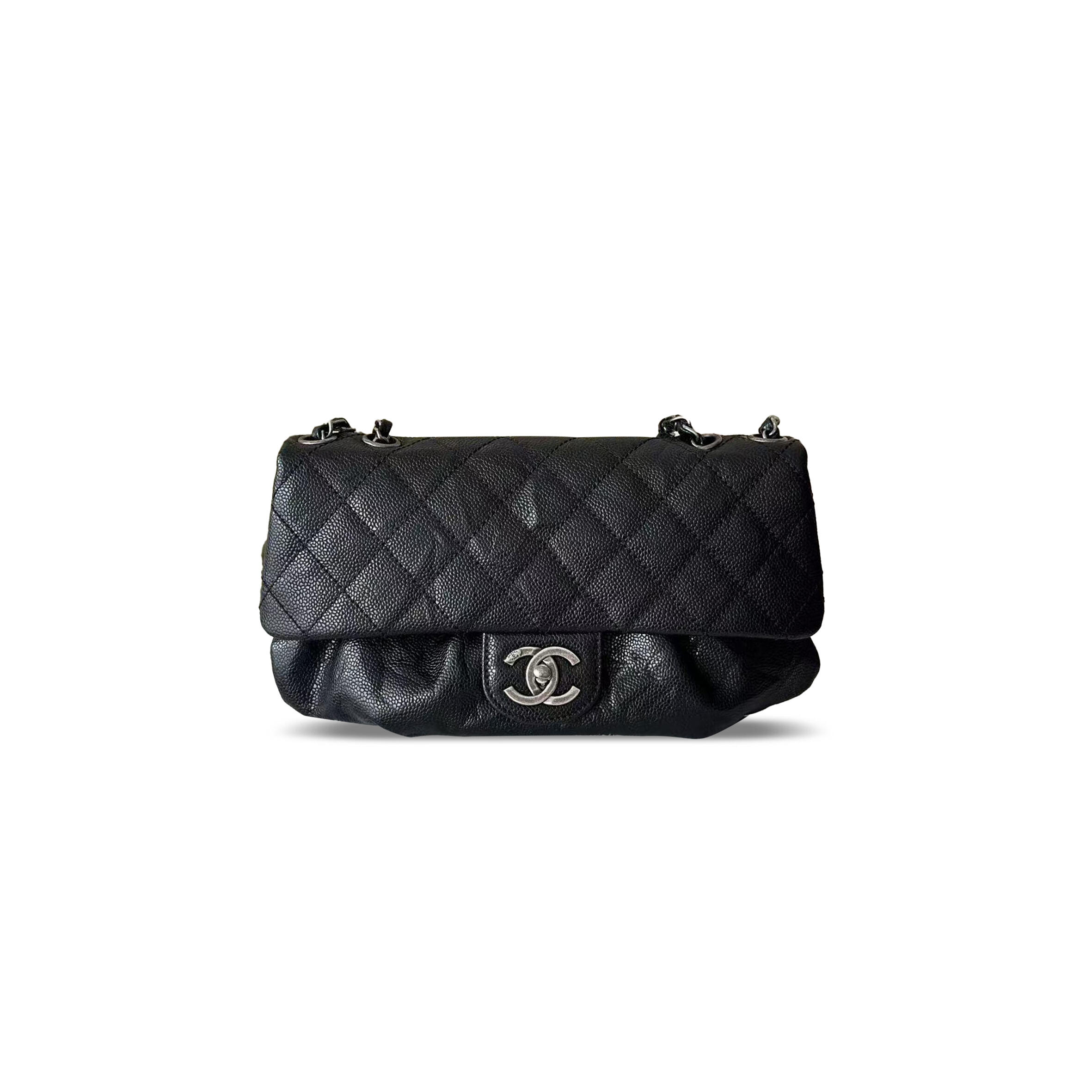 Ch**el classic flap bag quilted caviar 325014 (30*18*4cm)